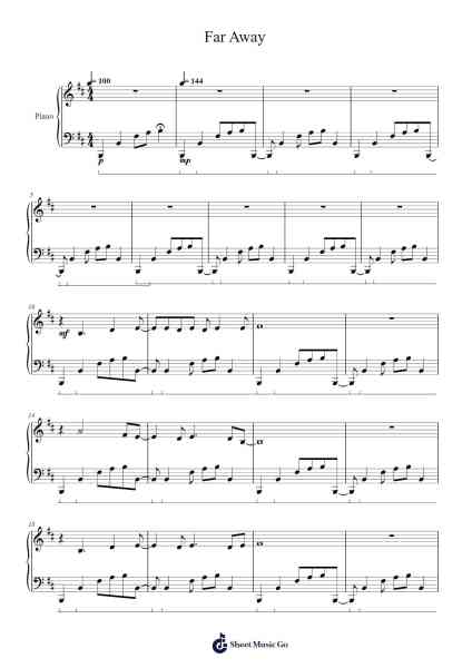 Far Away Sheet Music by José González-Arr.Roxantab Mushaw