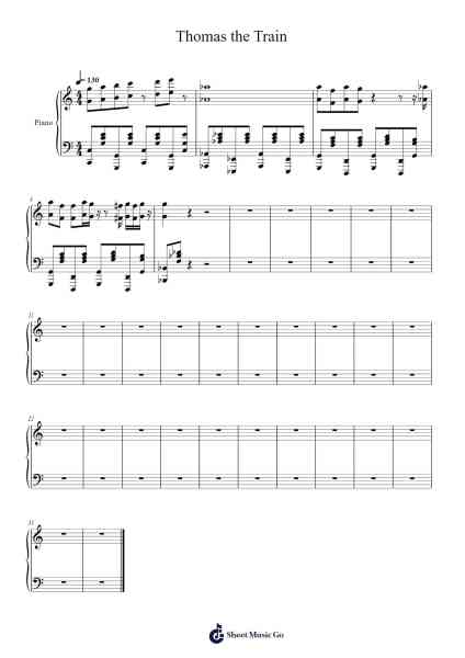 Thomas the Train Sheet Music by undefined-Arr.Camildric
