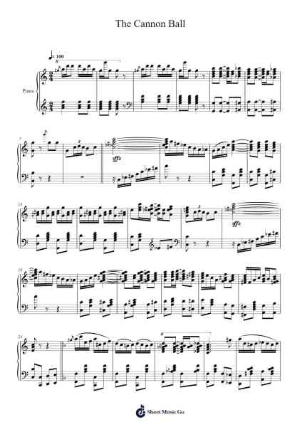 The Cannon Ball Sheet Music by Joseph C. Northup-Arr.Oryet Zosoll