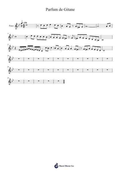 Parfum de Gitane Sheet Music by Anouar Brahem-Arr.Malke Wordby