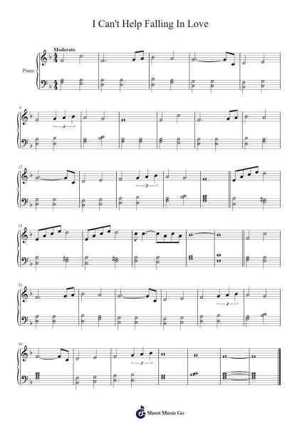 I Can't Help Falling In Love Sheet Music by undefined-Arr.Virgreg