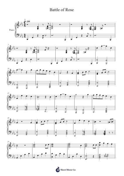 Battle of Rose Sheet Music by undefined-Arr.Trutor Hubno