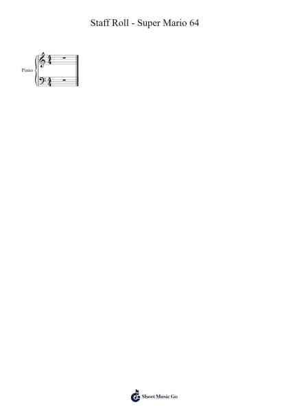 Staff Roll - Super Mario 64 Sheet Music by Koji Kondo-Arr.Giswolf