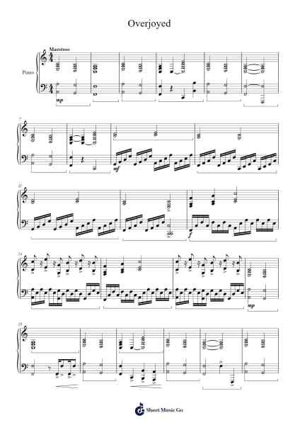Overjoyed Sheet Music by Elise Boehm-Arr.Hilye