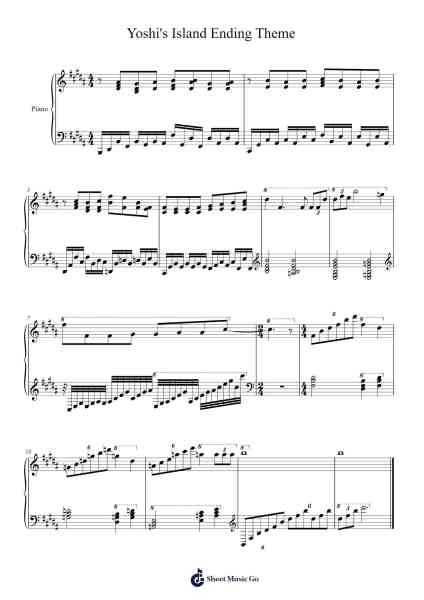 Yoshi's Island Ending Theme Sheet Music by Koji Kondo-Arr.Hodgham Bobbright