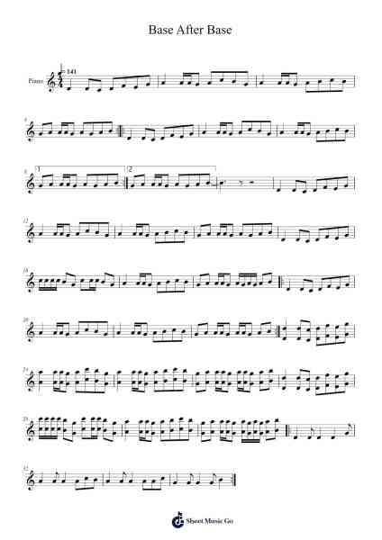 Base After Base Sheet Music by DJVI-Arr.Saske