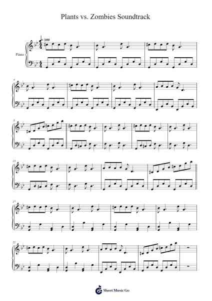 Plants vs. Zombies Soundtrack Notenblatt von Laura Shigihara-Arr.Sanjay Lanh