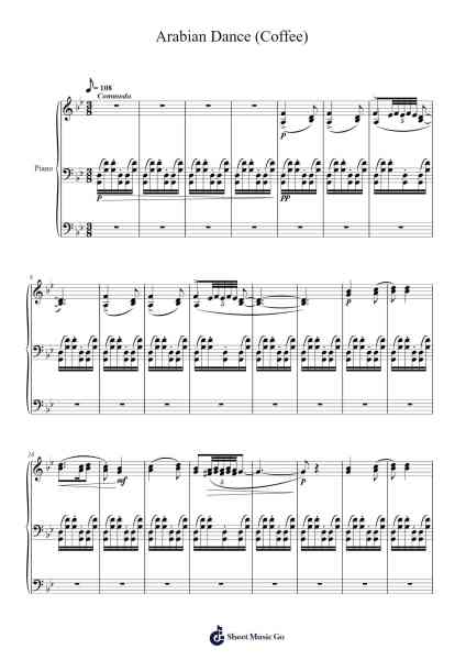 The Nutcracker - Arabian Dance (Coffee) Sheet Music by undefined-Arr.Beerthune