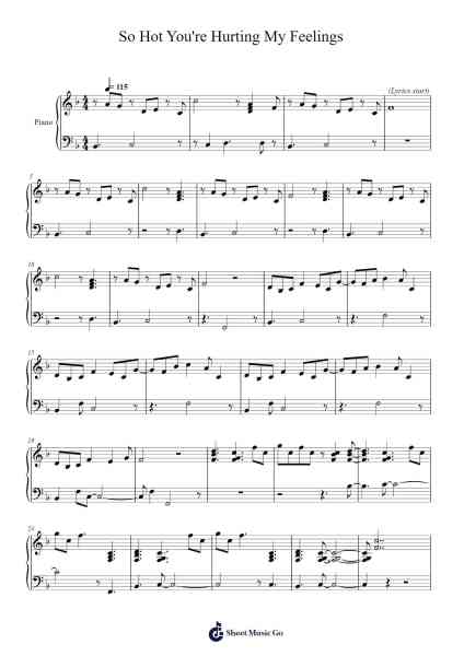 So Hot You're Hurting My Feelings Sheet Music by undefined-Arr.Ralphleign