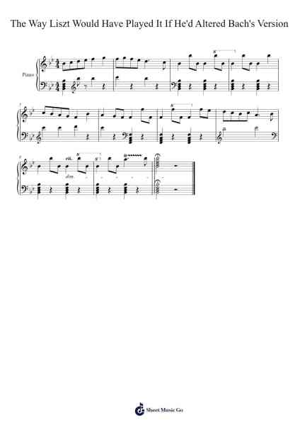 The Way Liszt Would Have Played It If He'd Altered Bach's Version Sheet Music by Johann Sebastian Bach/Franz Liszt/Elio Perlman-Arr.Scripla Brookfe