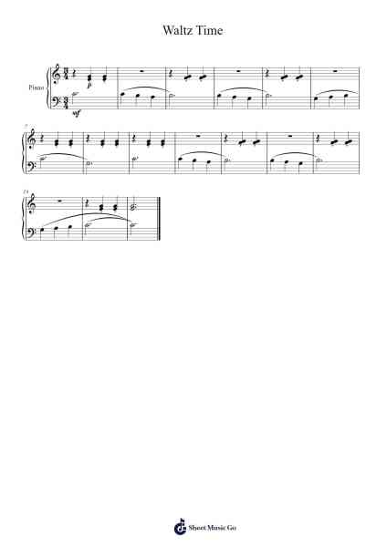 Waltz Time Sheet Music by Catherine Lamu-Arr.Dekes