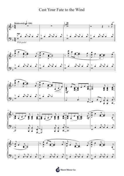 Cast Your Fate to the Wind Sheet Music by Vince Guaraldi-Arr.Clarjudd