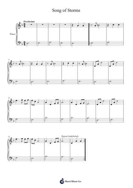 Song of Storms Sheet Music by Koji Kondo-Arr.Uppold Bruckey