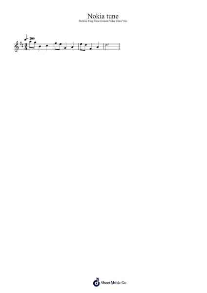 Nokia tune Sheet Music by Yamilet Weber-Arr.Brownemeg