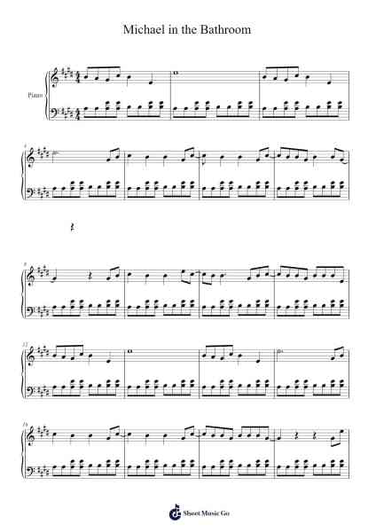 Michael in the Bathroom Sheet Music by Evan J. Nguyen-Arr.Bloorfunk Hanlaine