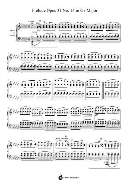 Prélude Opus 31 No. 13 in G♭ Major Sheet Music by Charles-Valentin Alkan-Arr.Sainsgen Junebrowne