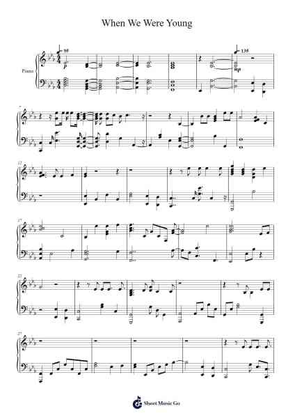 When We Were Young Sheet Music by undefined-Arr.Leiflance Bessvian