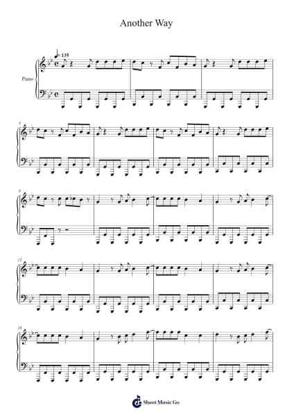 Another Way Sheet Music by Gigi D'Agostino-Arr.Hilye
