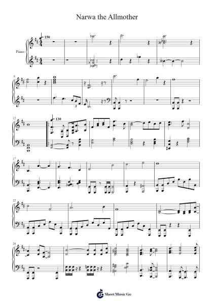 Narwa the Allmother Sheet Music by Satoshi Hori-Arr.Hoywoolf Lindses