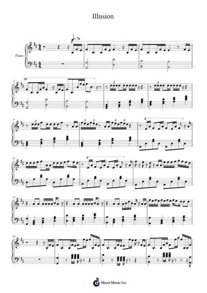 Illusion Sheet Music by Pop Piano-Arr.Leighborn