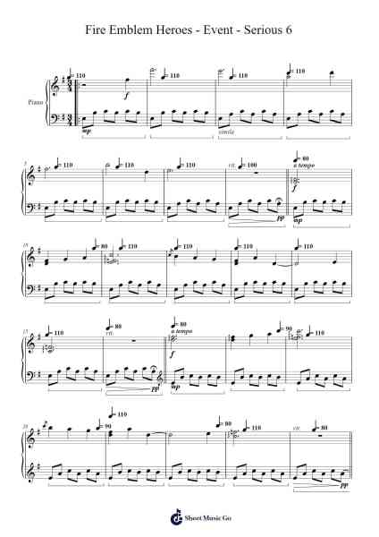 Fire Emblem Heroes - Event - Serious 6 Sheet Music by Hiroki Morishita-Arr.Odewyatt