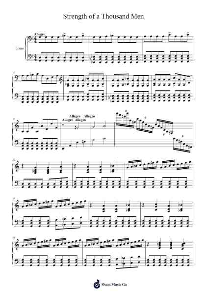 Strength of a Thousand Men Sheet Music by undefined-Arr.Hobryce Cookeniei