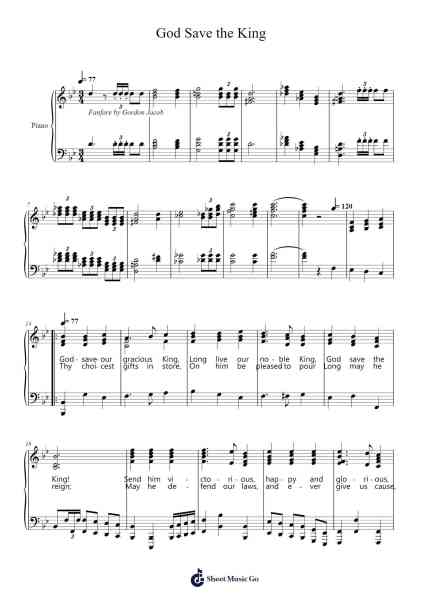 God Save the King Sheet Music by Brooketin-Arr.Maugvia Browninglogg