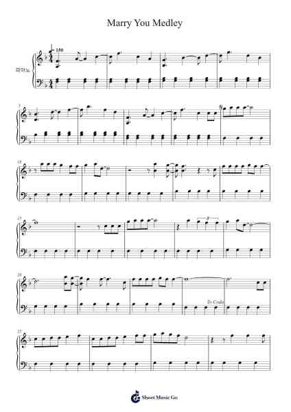 Marry You Medley Sheet Music by 이승주1-Arr.Canzel