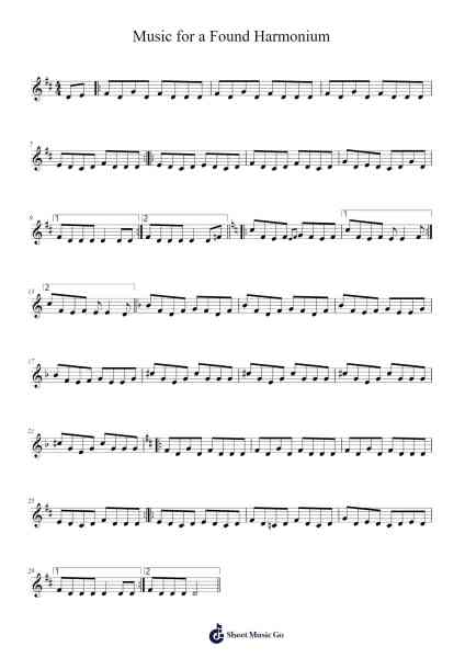 Music for a Found Harmonium Sheet Music by undefined-Arr.Raycius Dallouie