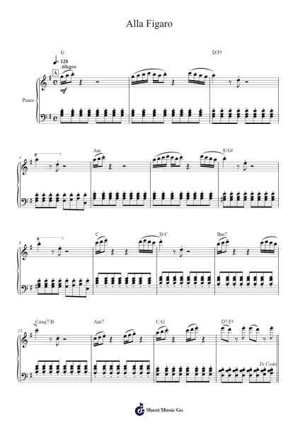 Alla Figaro Sheet Music by Paul Mauriat-Arr.Raemen