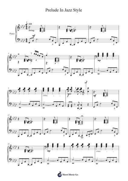 Prelude In Jazz Style Sheet Music by Keljames Campnore-Arr.Tifliz