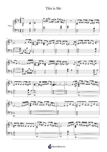 This is Me Sheet Music by Benj Pasek/Justin Paul-Arr.Browneclaude Petmond