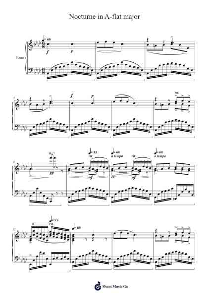 Nocturne in A-flat Major, Op. 19 No. 1 Sheet Music by Aleksandr Scriabin-Arr.Sawoolf Phylhale