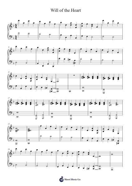 Will of the Heart Sheet Music by undefined-Arr.Buthouse Oisenny