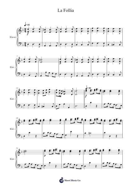 La Follia Sheet Music by Antonio Vivaldi-Arr.Bumie Dorion