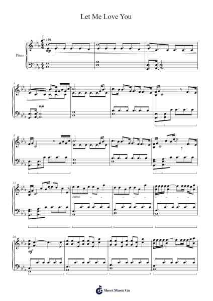 Let Me Love You Sheet Music by undefined-Arr.Rhotab