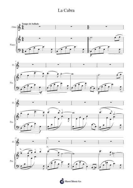 La Cabra Sheet Music by Vladimir Cosma-Arr.Rusmike Hudje