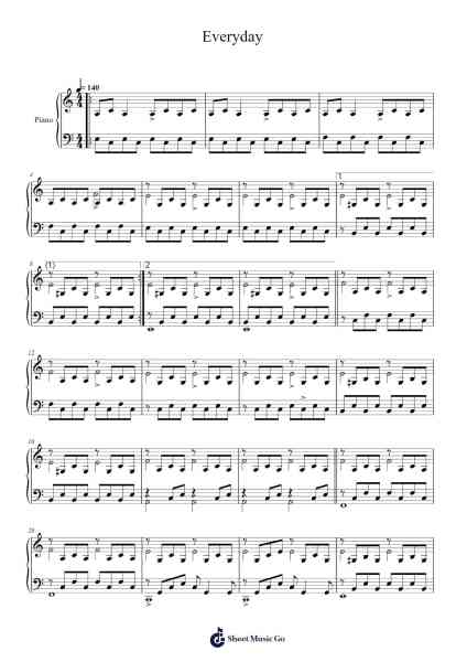 Everyday Sheet Music by Carly Comando-Arr.Sermaud