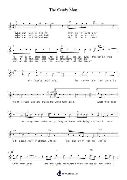 The Candy Man Sheet Music by Leslie Bricusse/Anthony Newley-Arr.Steyule Lanceac