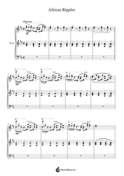 African Ripples Sheet Music by Fats Waller-Arr.Cleflower Turcah