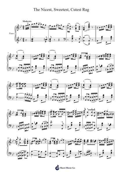 The Nicest, Sweetest, Cutest Rag Sheet Music by Herbert Ingraham-Arr.Narion