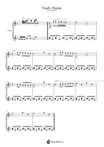 Toad's Theme Sheet Music by undefined-Arr.Holew Brianmaud