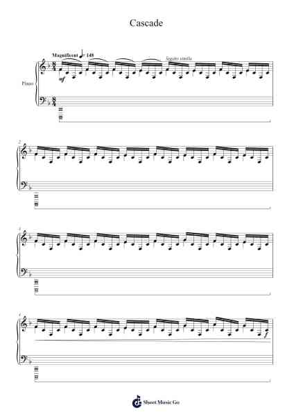 Cascade Sheet Music by Ossharp Nortiane-Arr.Denuel Shirbill
