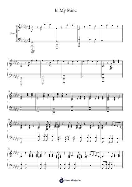 In My Mind Sheet Music by undefined-Arr.Pebar Hawgie