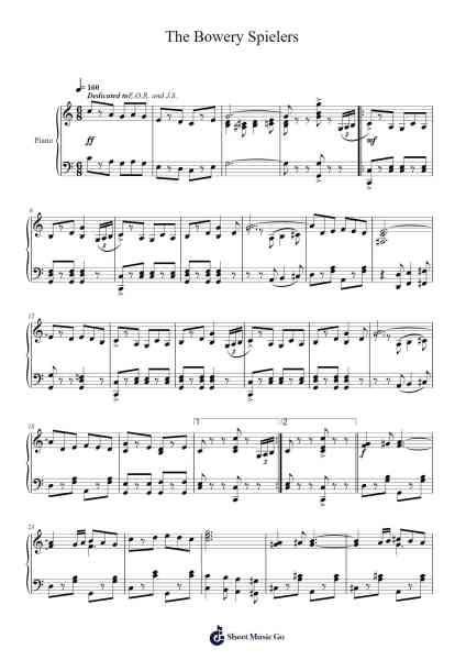 The Bowery Spielers Sheet Music by W. H. Krell-Arr.Beautle