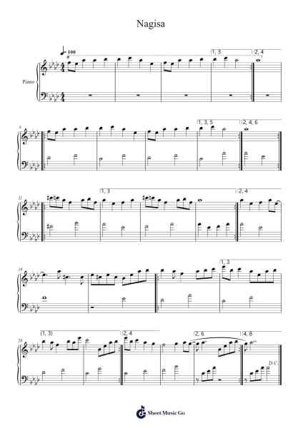 Nagisa Sheet Music by undefined-Arr.Denre