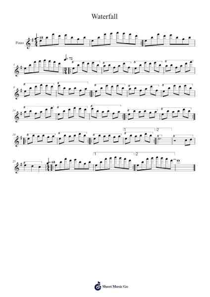 Waterfall Sheet Music by undefined-Arr.Leeles Stoweser