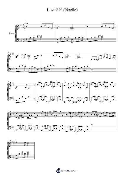 Lost Girl (Noelle) Sheet Music by Toby Fox-Arr.Bowvice Chaboyd