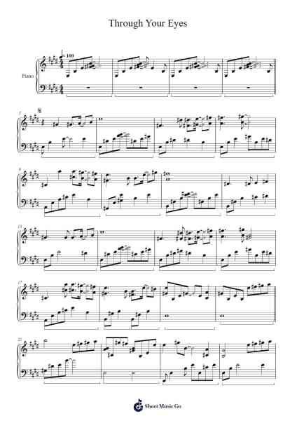 Through Your Eyes Sheet Music by Kevin Kern-Arr.Keyjean Leighmuel