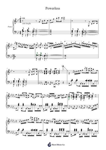 Powerless Sheet Music by Powerless-Arr.Holew Brianmaud